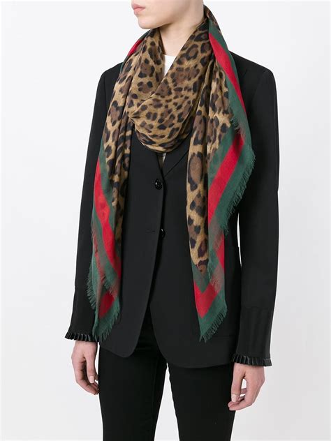 red and green gucci scarf|Gucci scarf leopard.